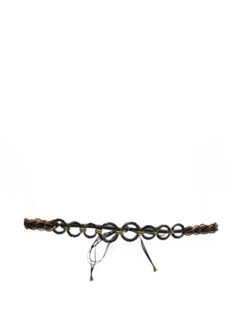 Gianfranco Ferré Pre-Owned 2000 ring-detail braided belt