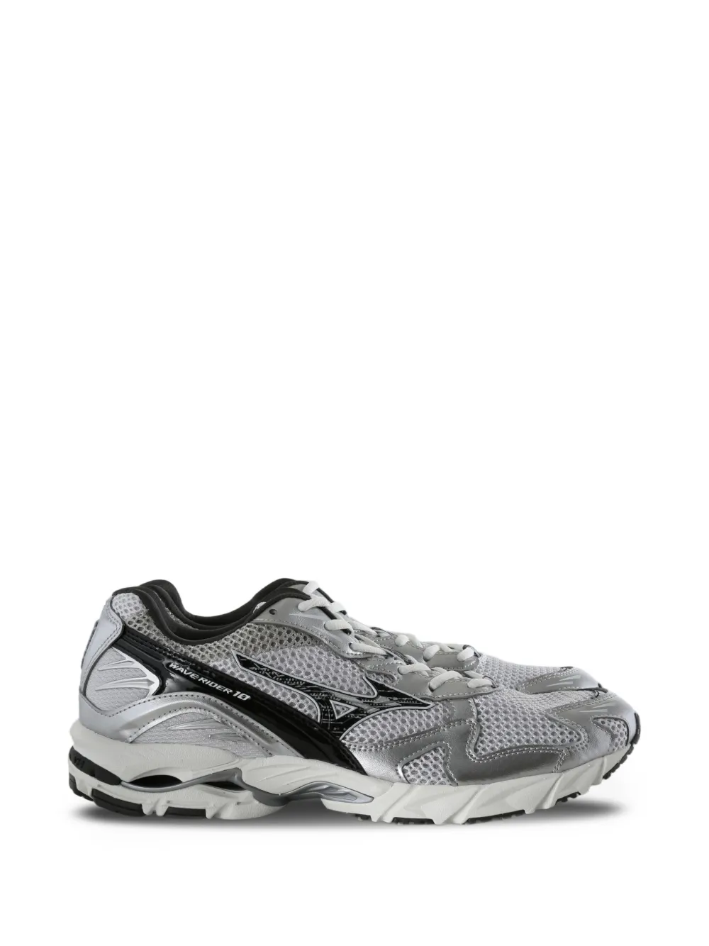Mizuno Wave Rider 10 mesh-panel sneakers Grijs