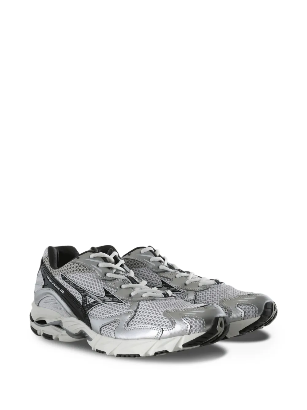 Mizuno Wave Rider 10 mesh-panel sneakers Grijs