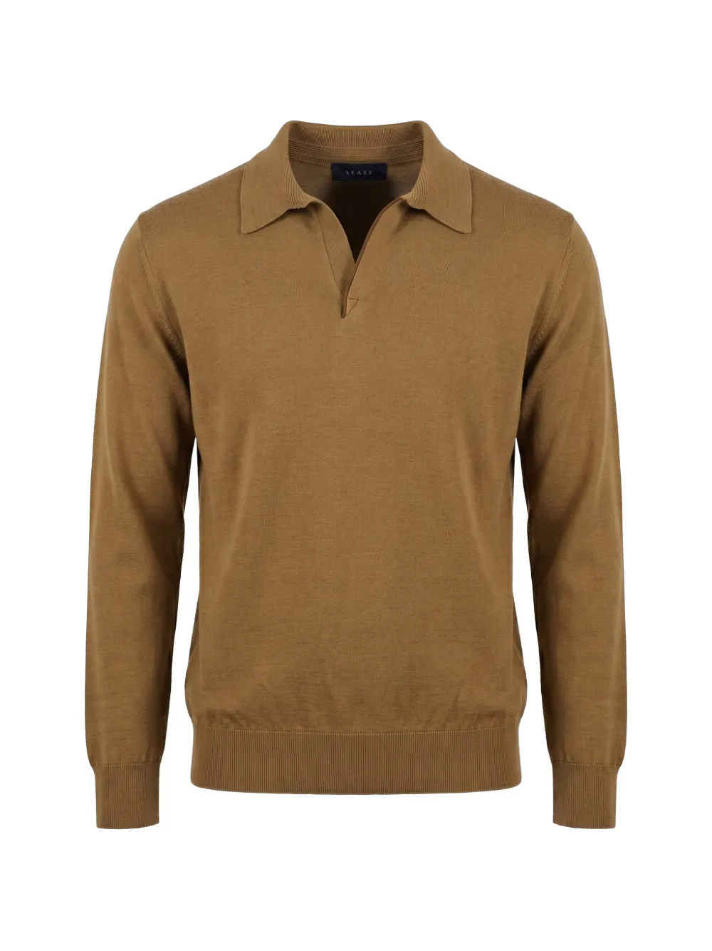 Sease fine-knit polo sweater - Marrone