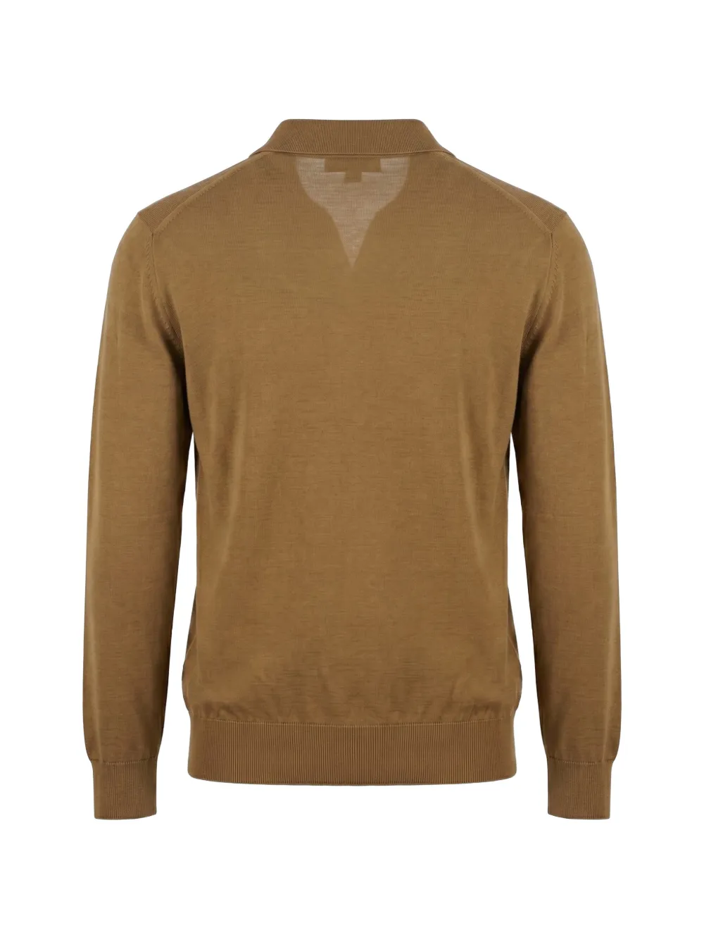 Sease Fine-knit Polo Sweater in Brown, view 2