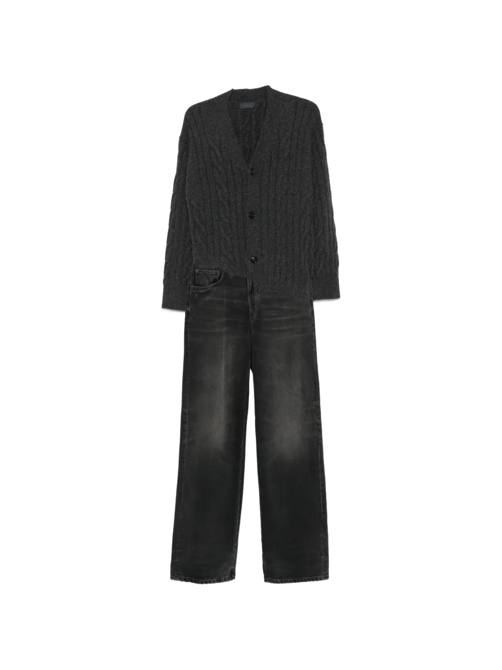 Haikure Janice buttoned jumpsuit - Grau