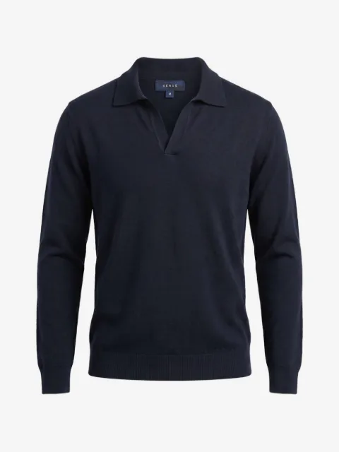 Sease open-collar wool sweater