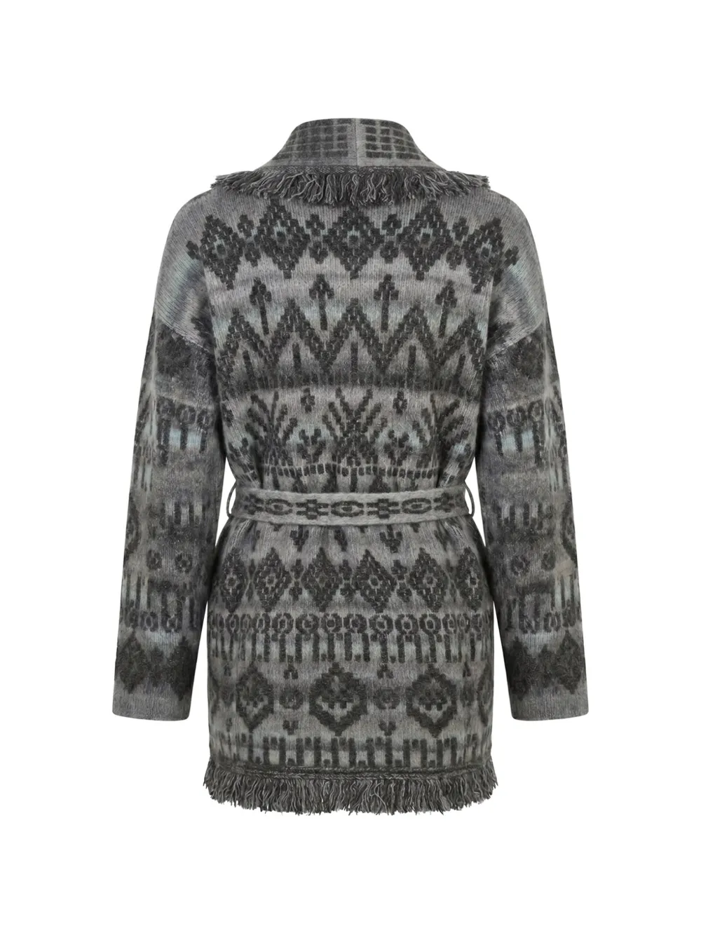 Alanui Time to Shine patterned-jacquard cardigan Grijs