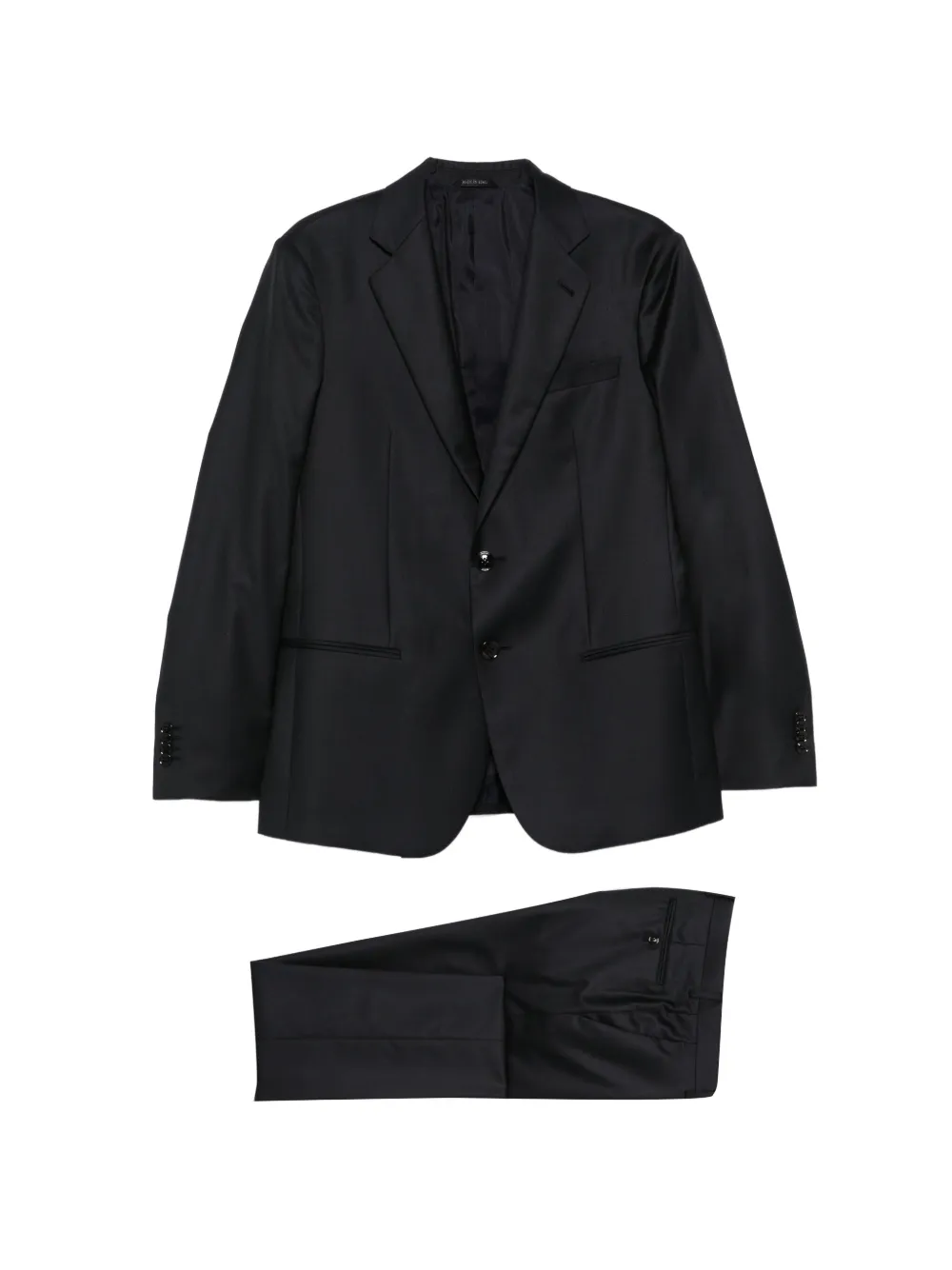 Giorgio Armani single-breasted buttoned suit - Blu