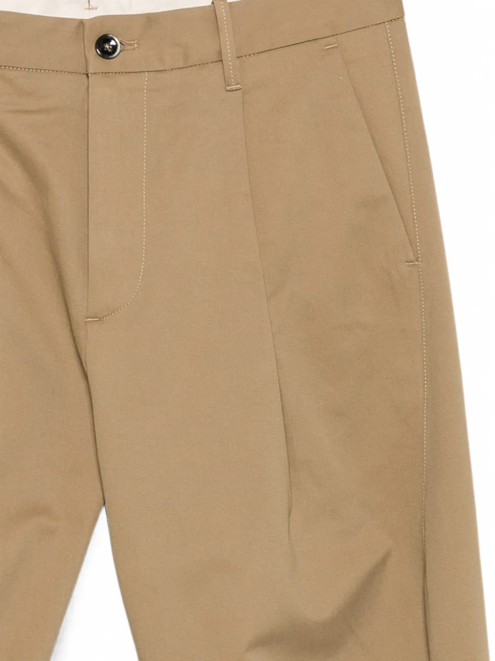 Nine In The Morning Straight plooibroek Beige