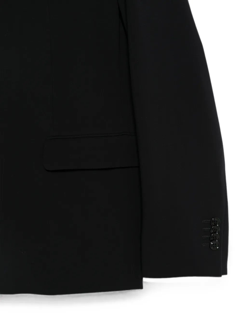 Giorgio Armani collarless single-breasted jacket Zwart