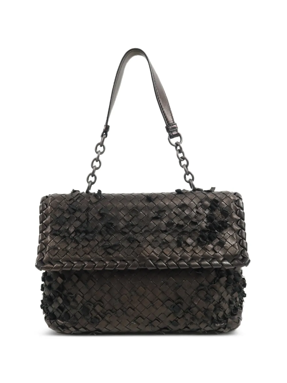 Bottega Veneta Pre-Owned Intrecciato chain shoulder bag - Braun