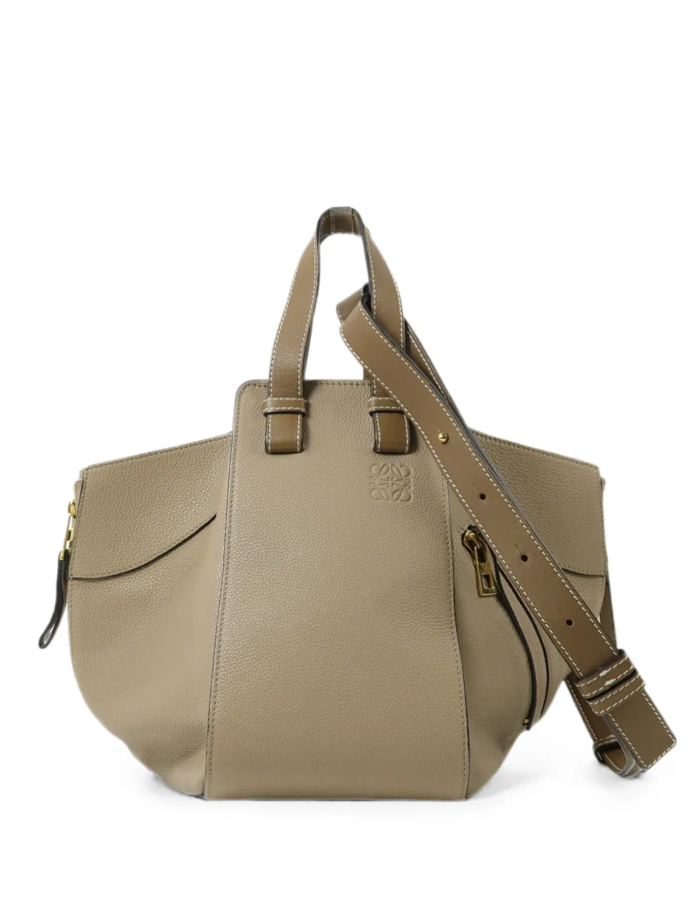 Loewe Pre-Owned Hammock leather shoulder bag - Neutrals