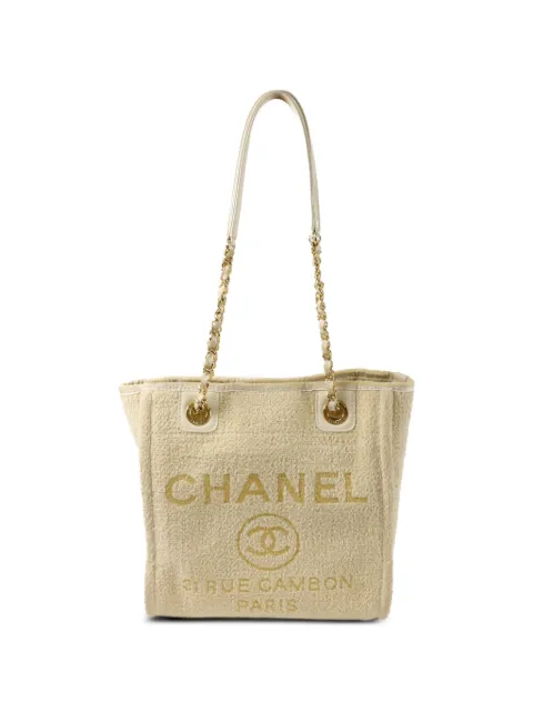 CHANEL Pre-Owned Deauville CC mini chain tote bag