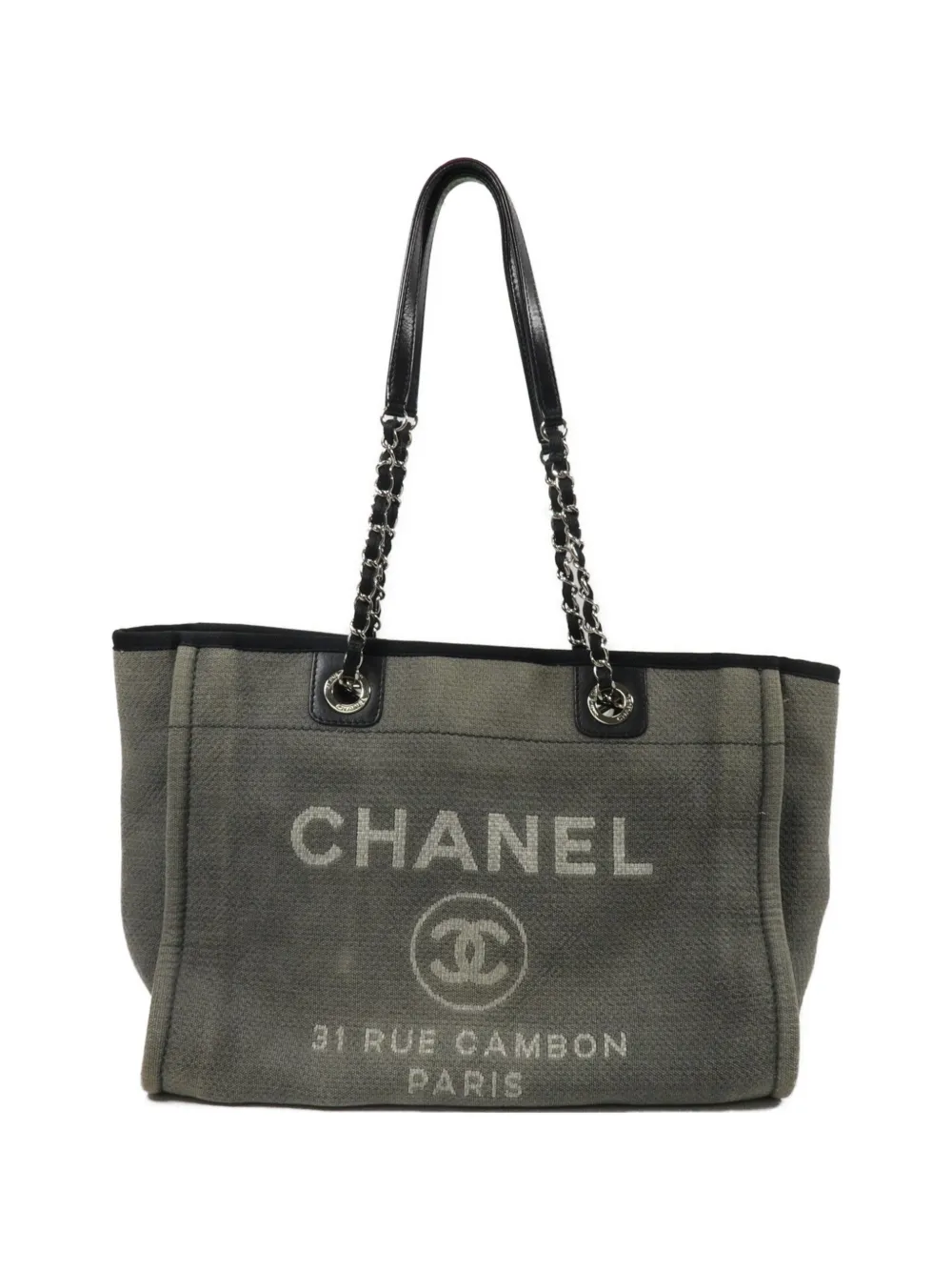 CHANEL Pre-Owned Deauville CC tote bag - Grau