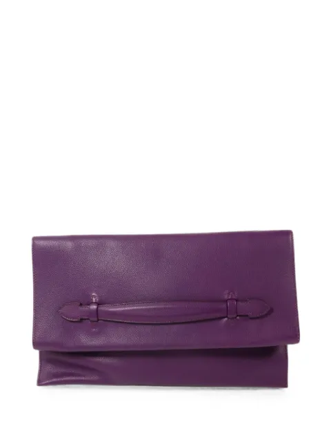 Hermès Pre-Owned Plitplat leather clutch bag