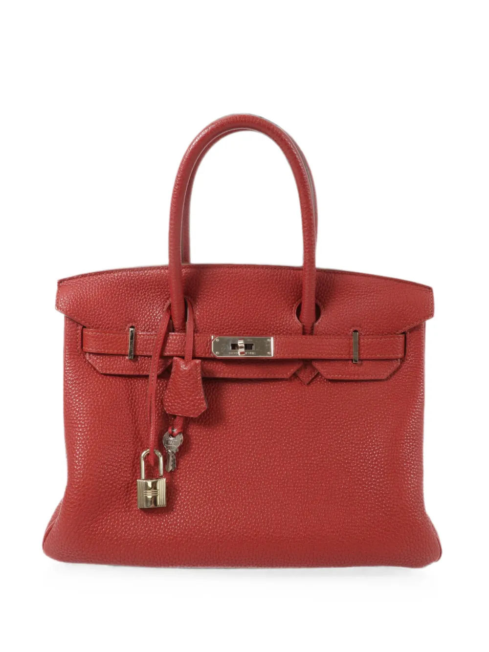 Pre-owned Hermes Birkin 30 Togo Leather Handbag In Red