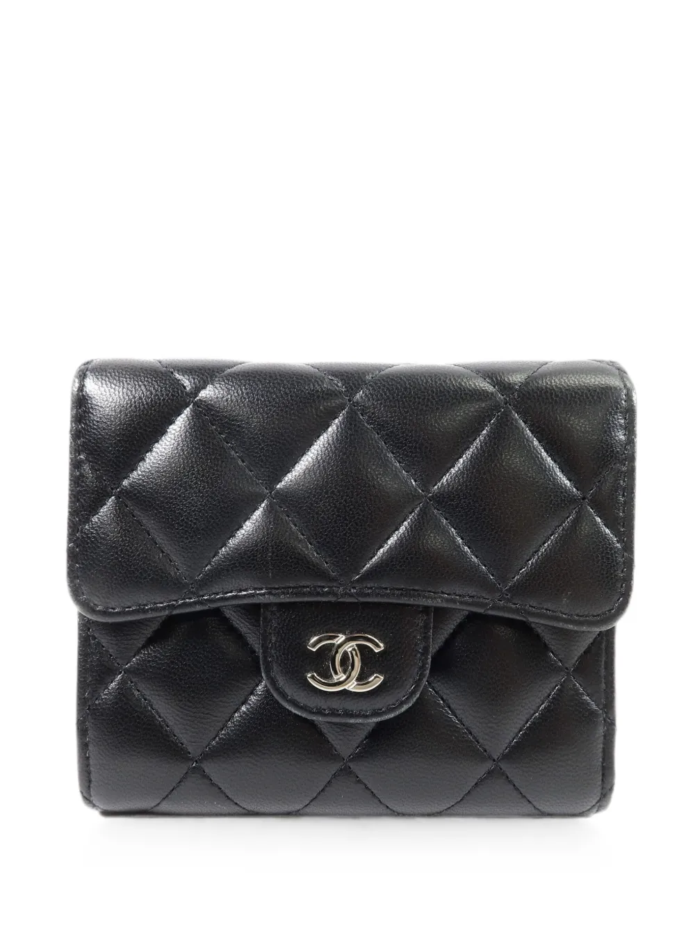 CHANEL Pre-Owned CC diamond-quilted wallet - Nero