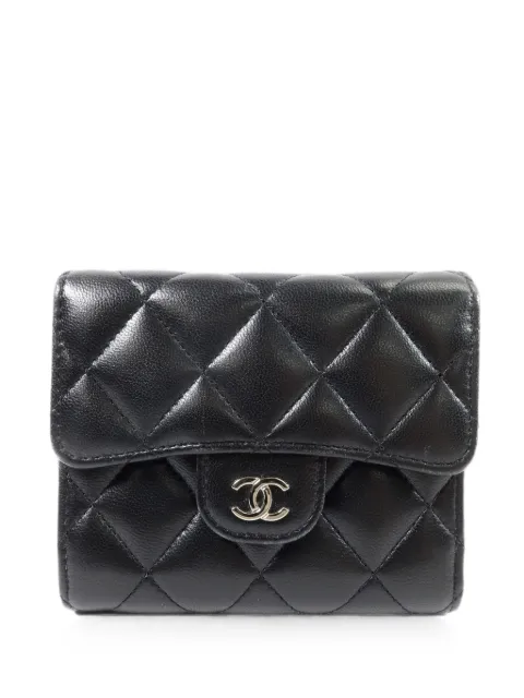 CHANEL Pre-Owned CC diamond-quilted wallet