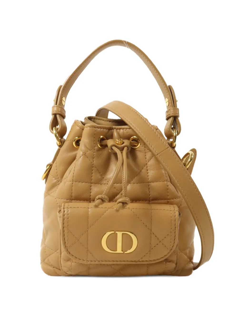 Christian Dior Pre-Owned nano Caro bucket bag - Nude
