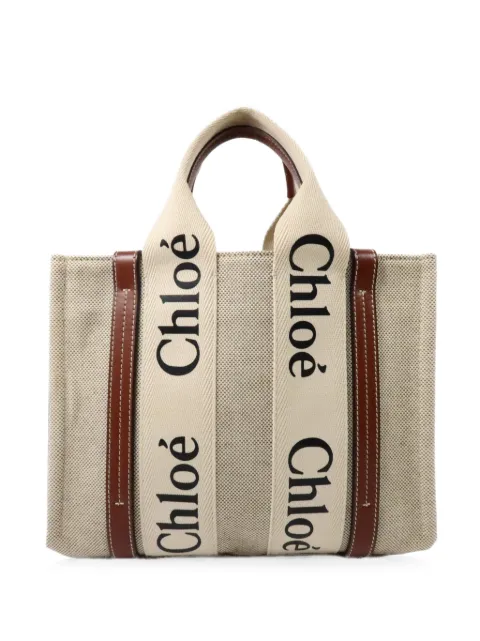 Chloé Vintage Woody canvas tote bag