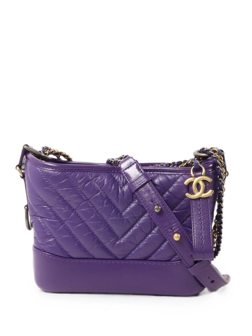 CHANEL Pre-Owned small Gabrielle Chevron shoulder bag - Viola