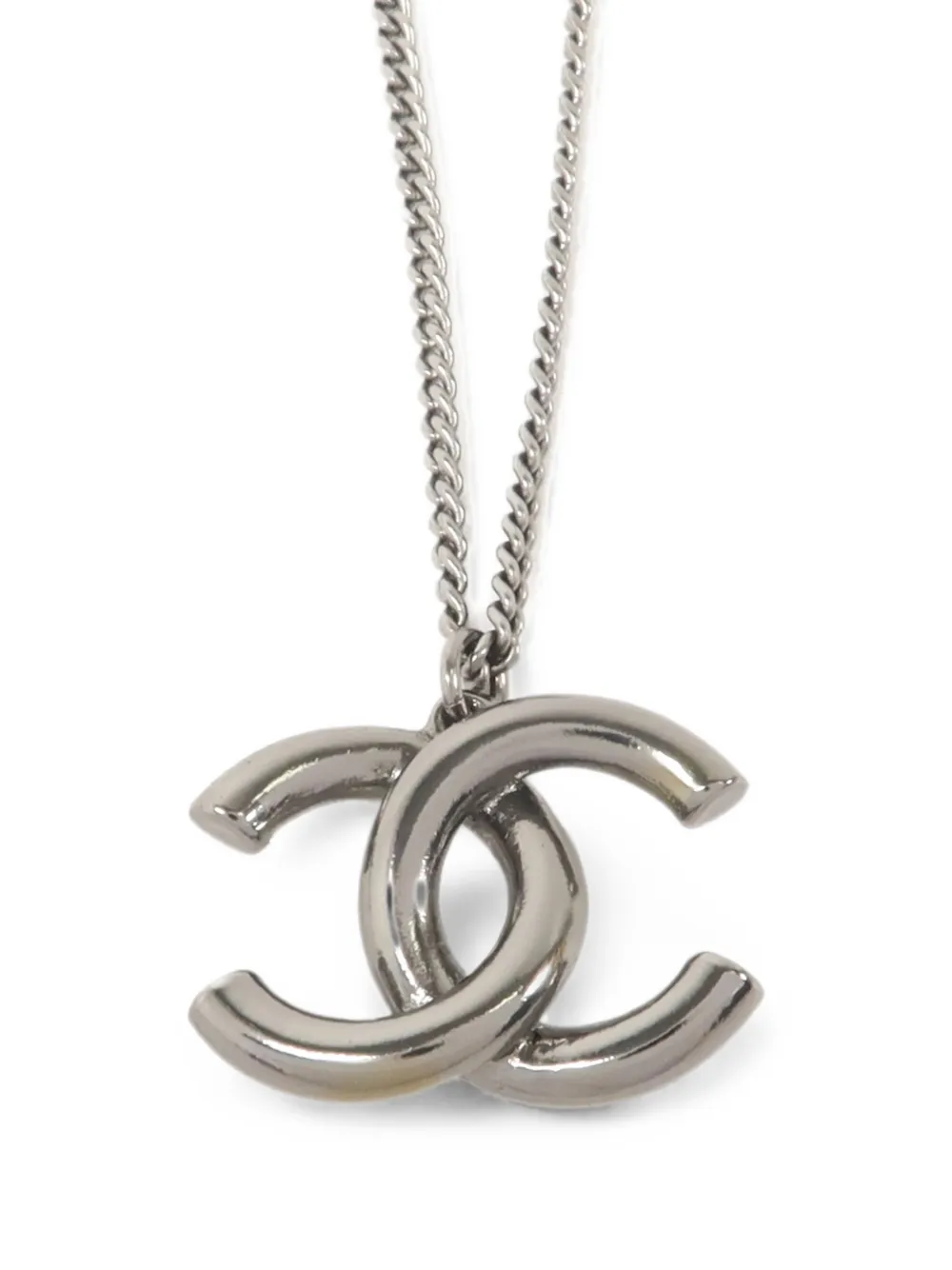 CHANEL Pre-Owned CC crystal necklace - Silber