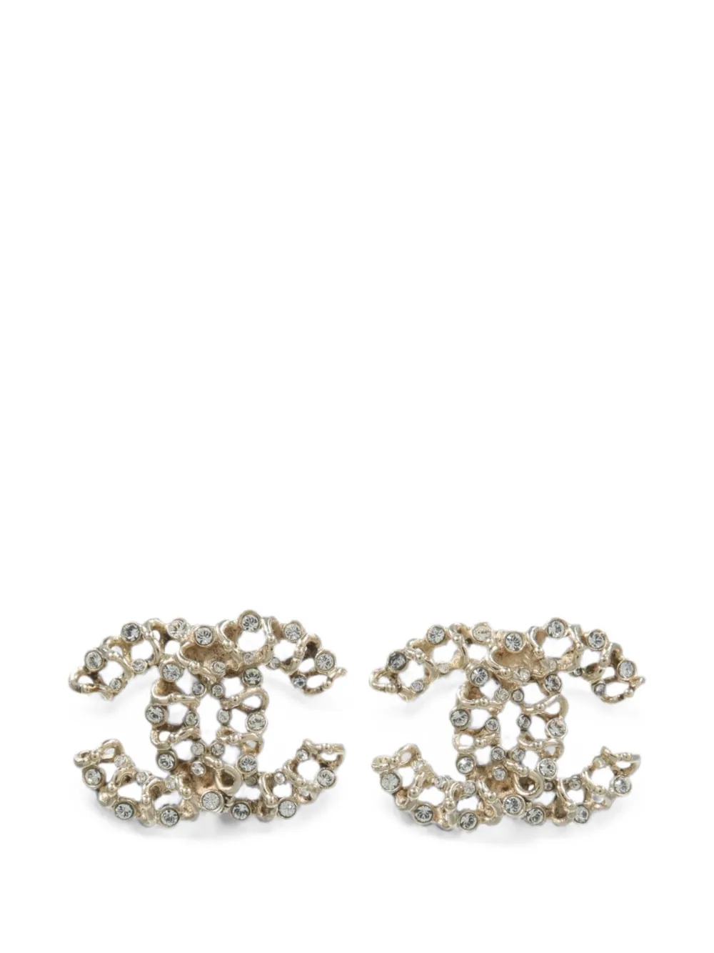 CHANEL Pre-Owned CC crystal-embellished earrings - Oro