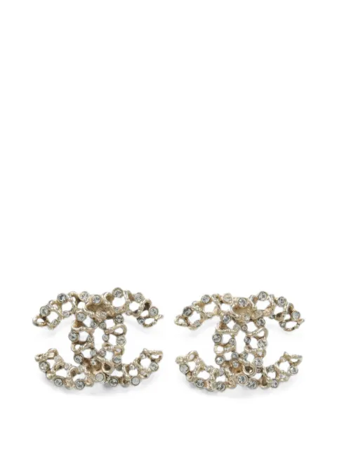 CHANEL Pre-Owned CC crystal-embellished earrings