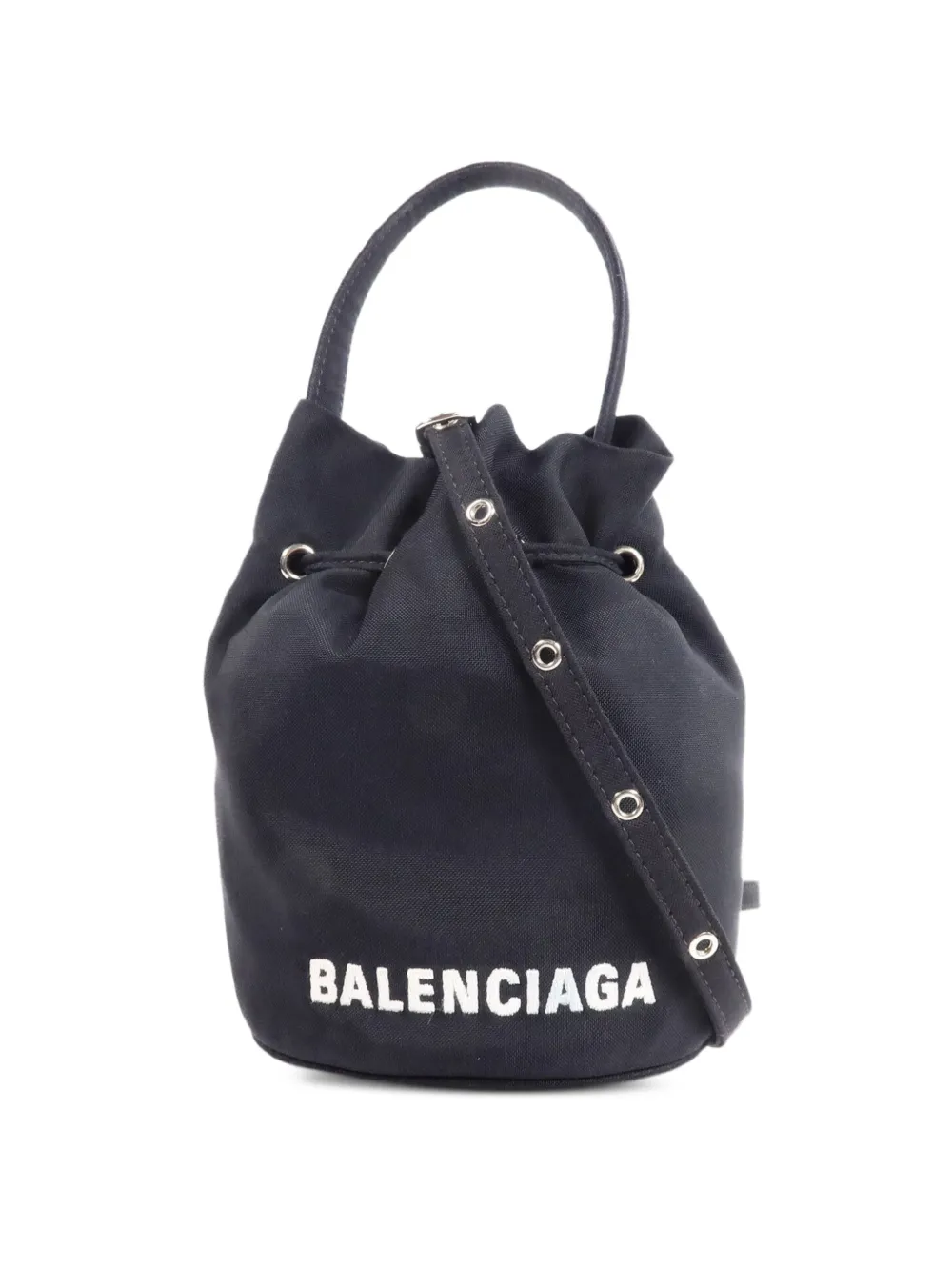 Balenciaga Pre-Owned Borsa a spalla XS Wheel 2 Way con coulisse - Nero