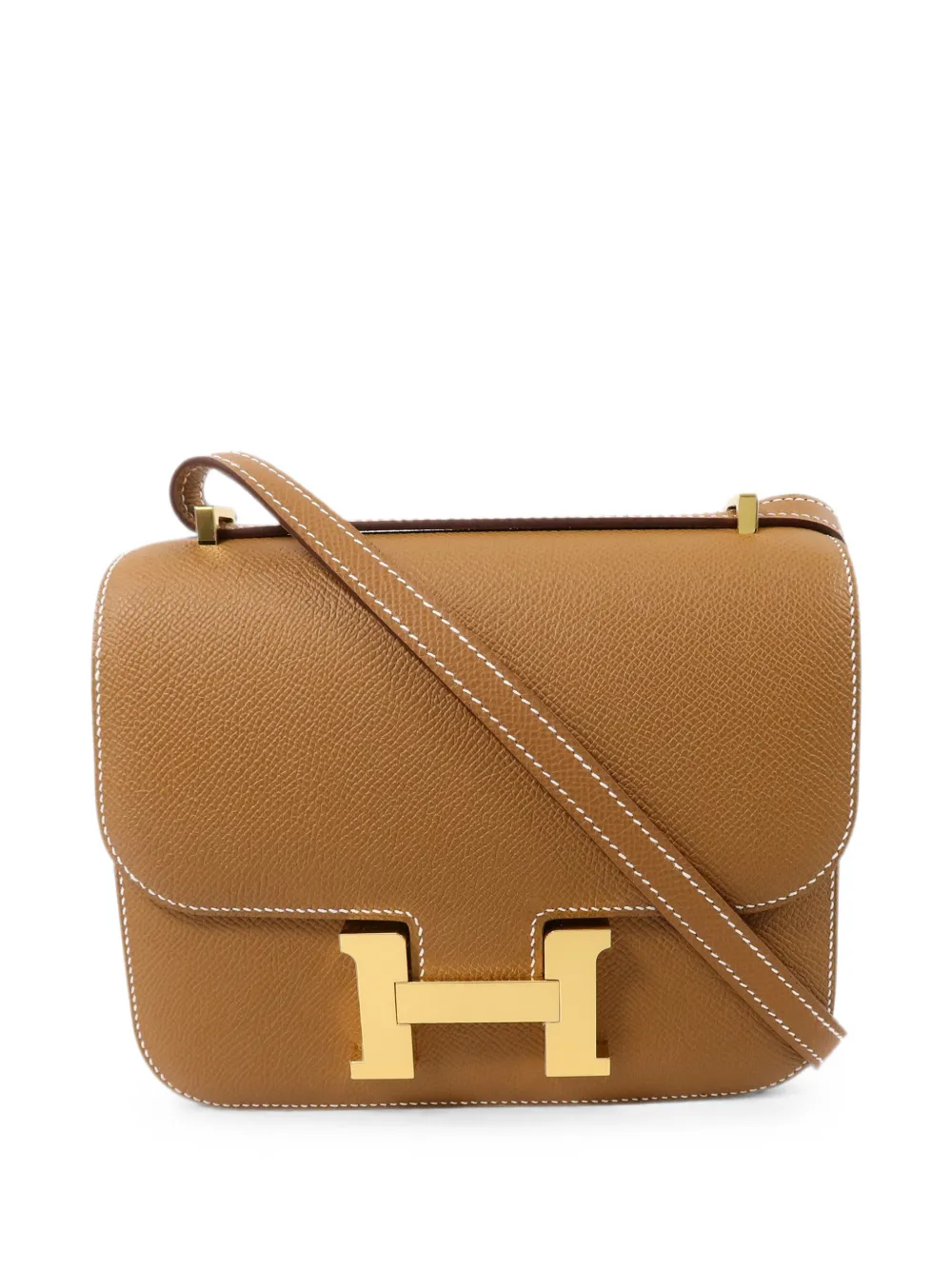 Hermès Pre-Owned 2022 mini Constance Epsom shoulder bag - Brown