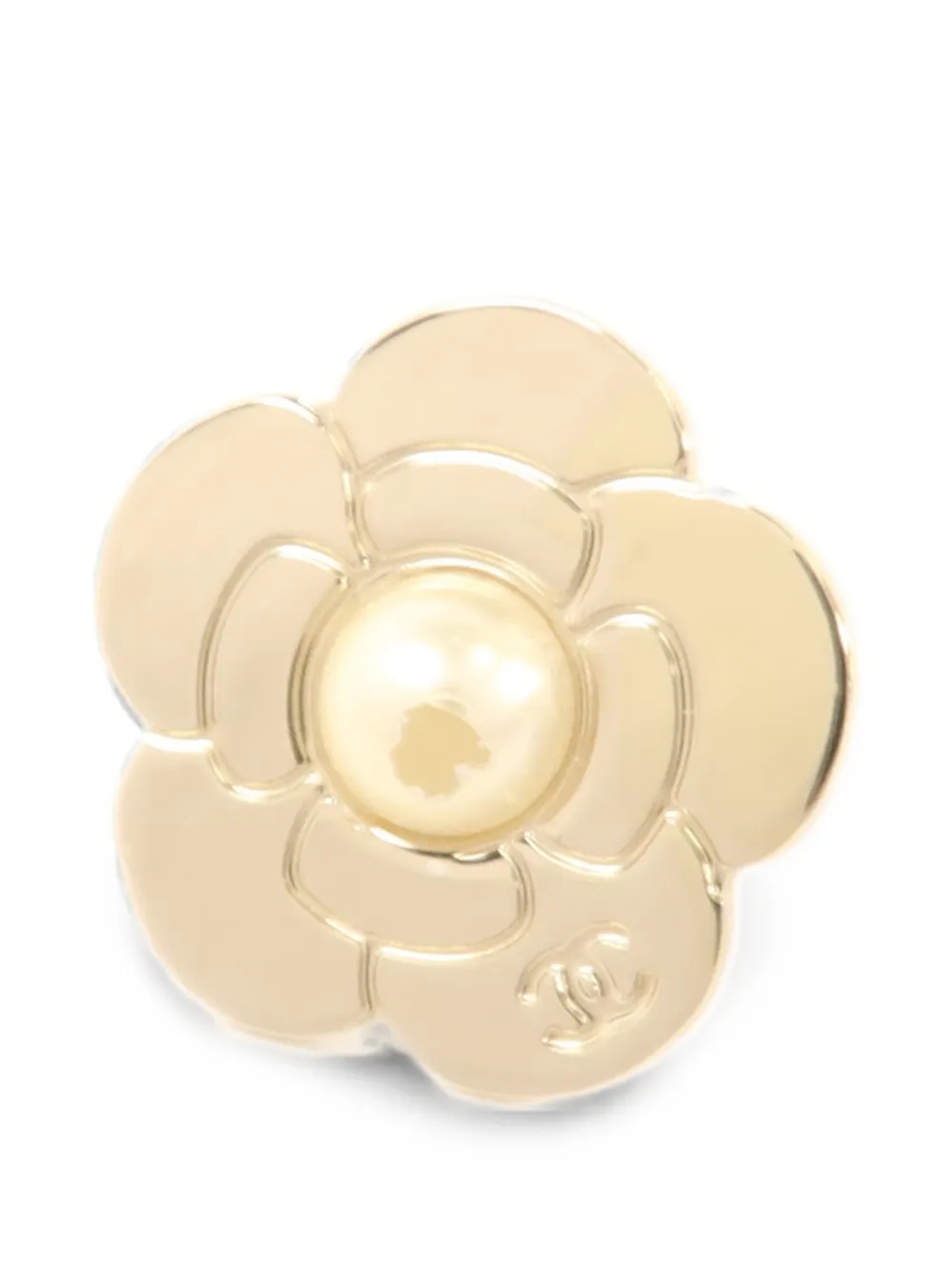 CHANEL Pre-Owned Camellia CC earrings - Gold