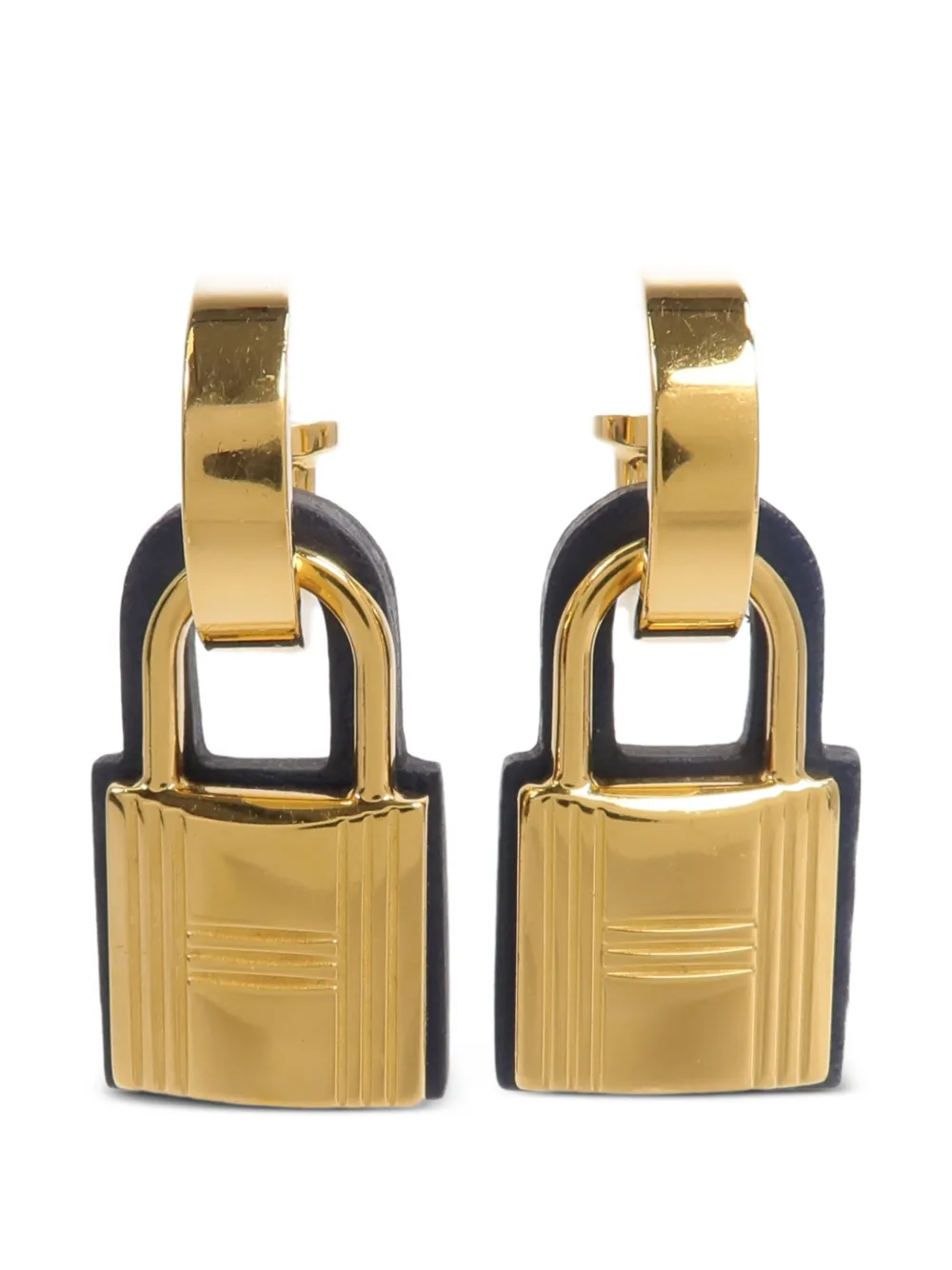 Hermès Pre-Owned O'Kelly padlock earrings - Gold