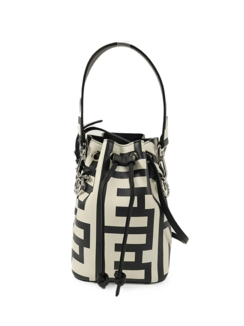 Fendi Pre-Owned Mon Tresor logo-print bucket bag - Black
