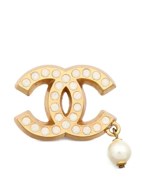 CHANEL Pre-Owned logo-shaped brooch