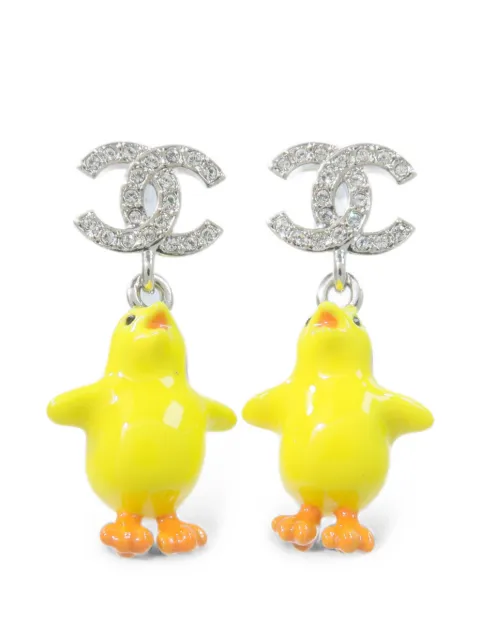 CHANEL Pre-Owned duck-drop earrings