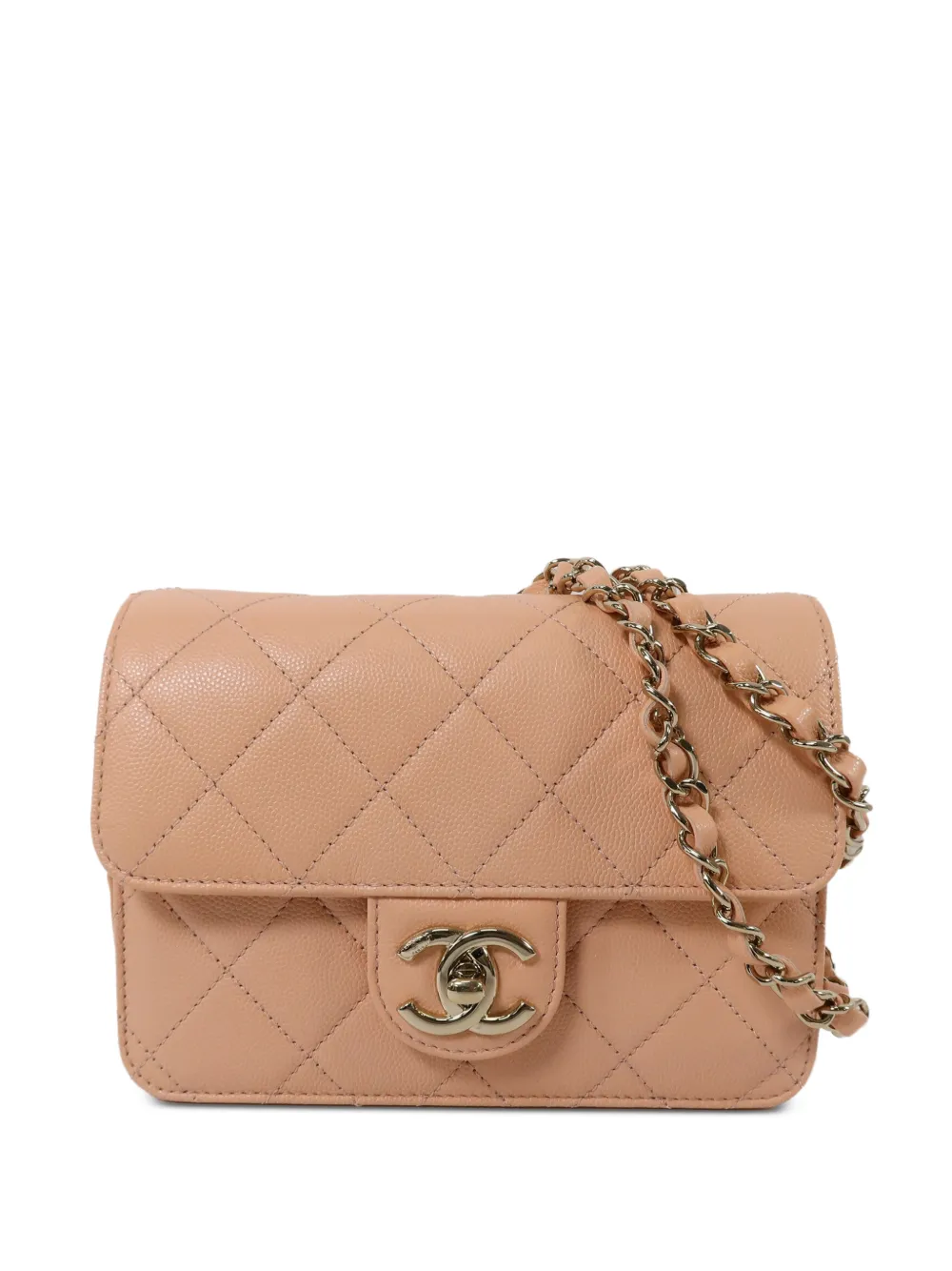 CHANEL Pre-Owned turn-lock quilted shoulder bag - Rosa