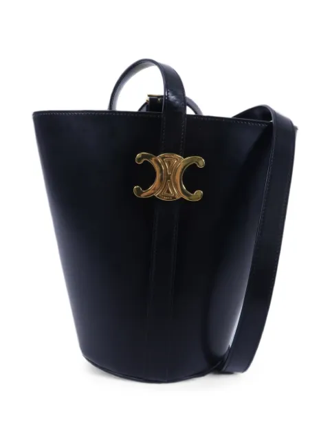 Celine Pre-Owned Triomphe-plaque bucket bag