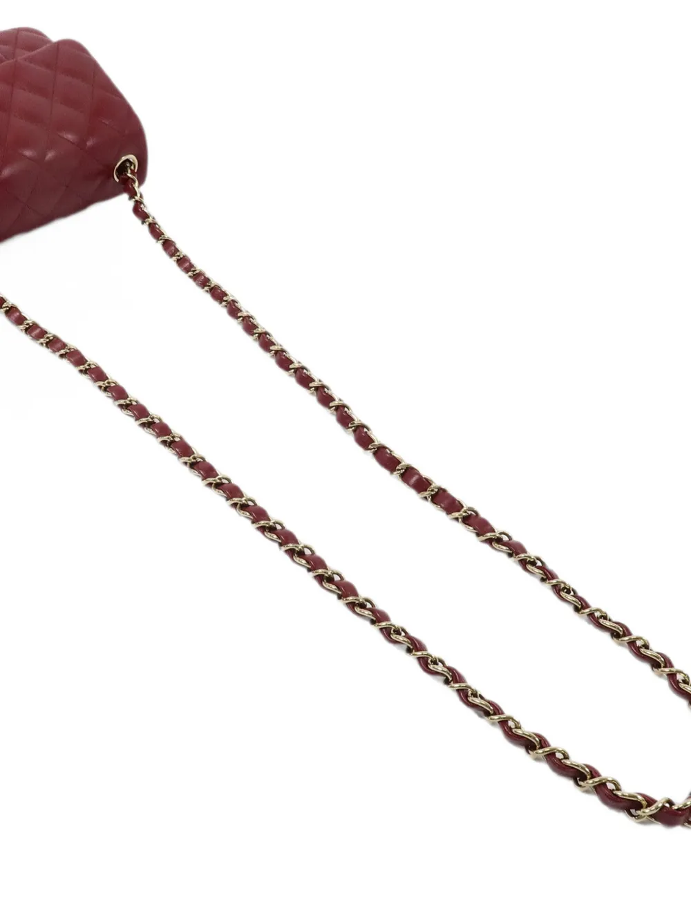 CHANEL Pre-Owned 17 Mini Classic schoudertas Rood