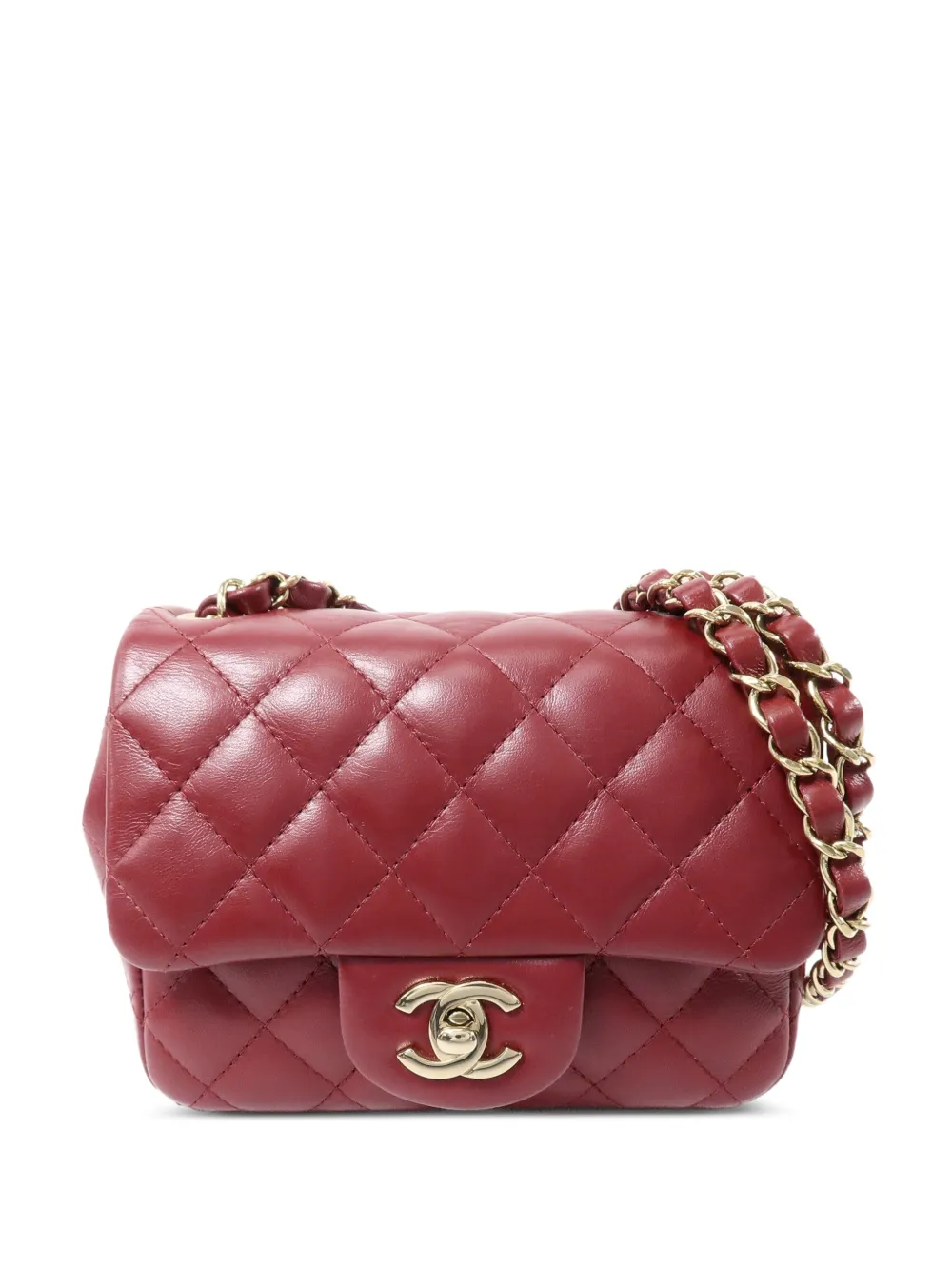CHANEL Pre-Owned 17 Mini Classic shoulder bag - Rosso