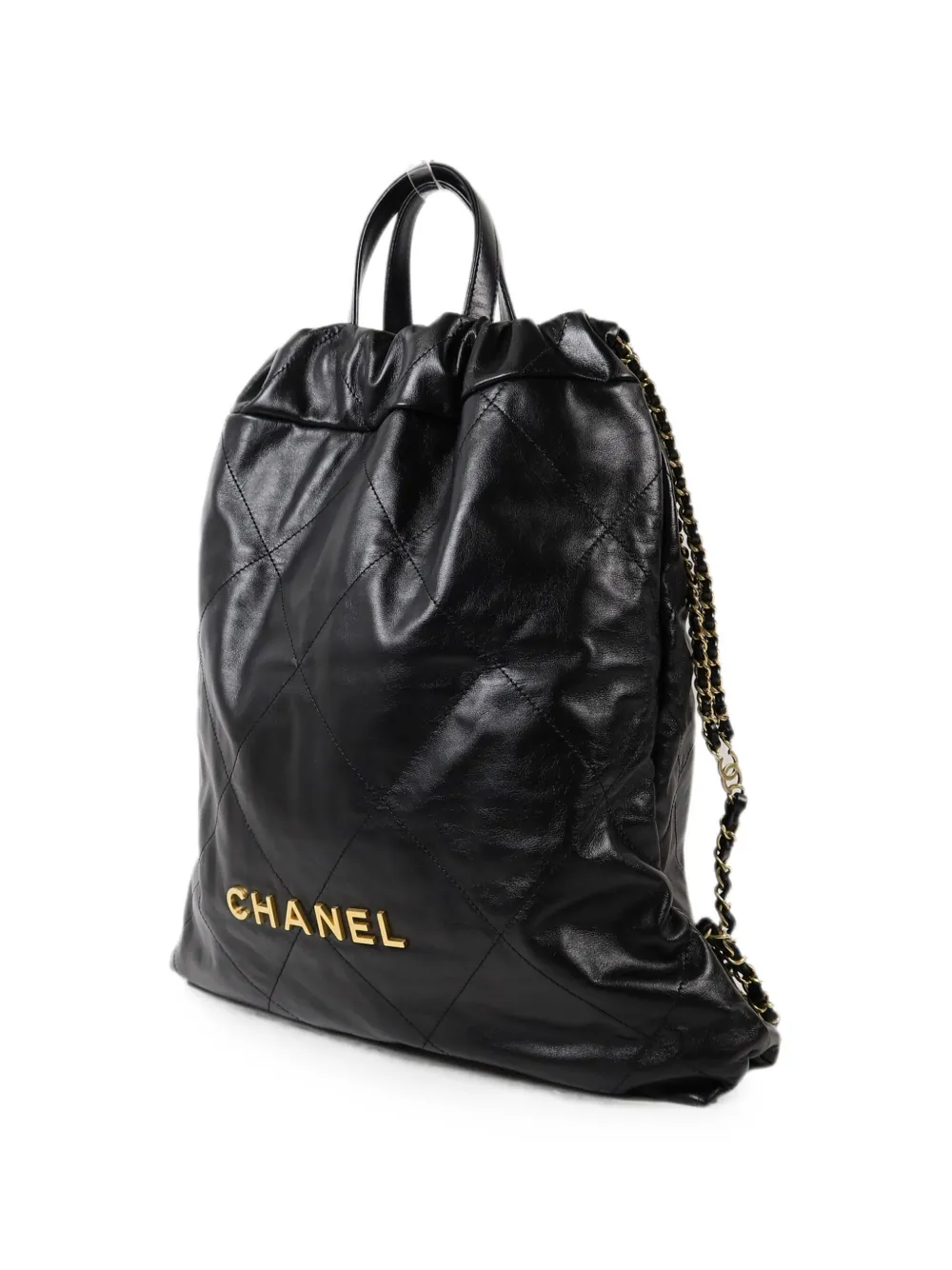 CHANEL Pre-Owned 22 Chanel gewatteerde rugzak Zwart