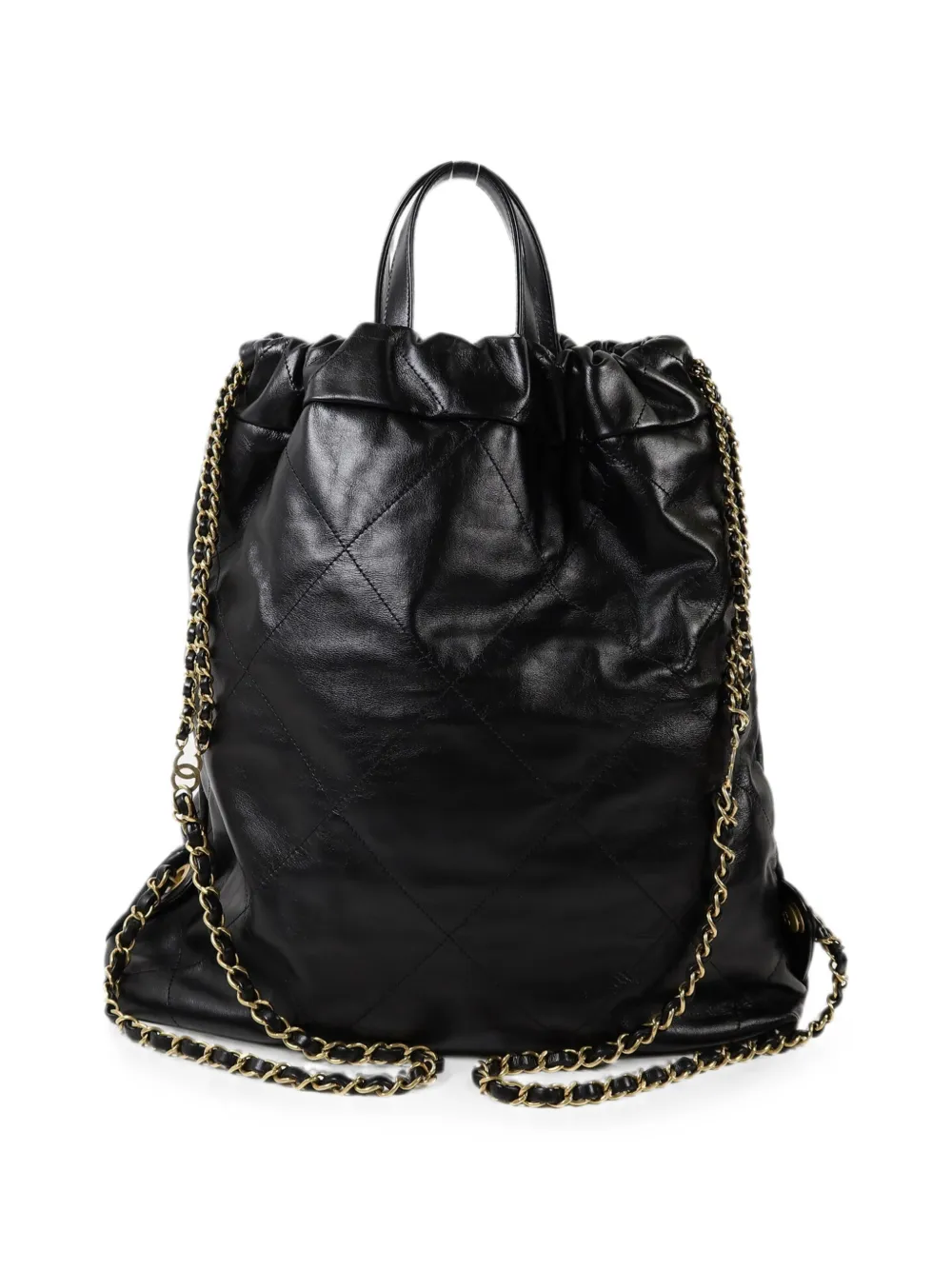 CHANEL Pre-Owned 22 Chanel gewatteerde rugzak Zwart