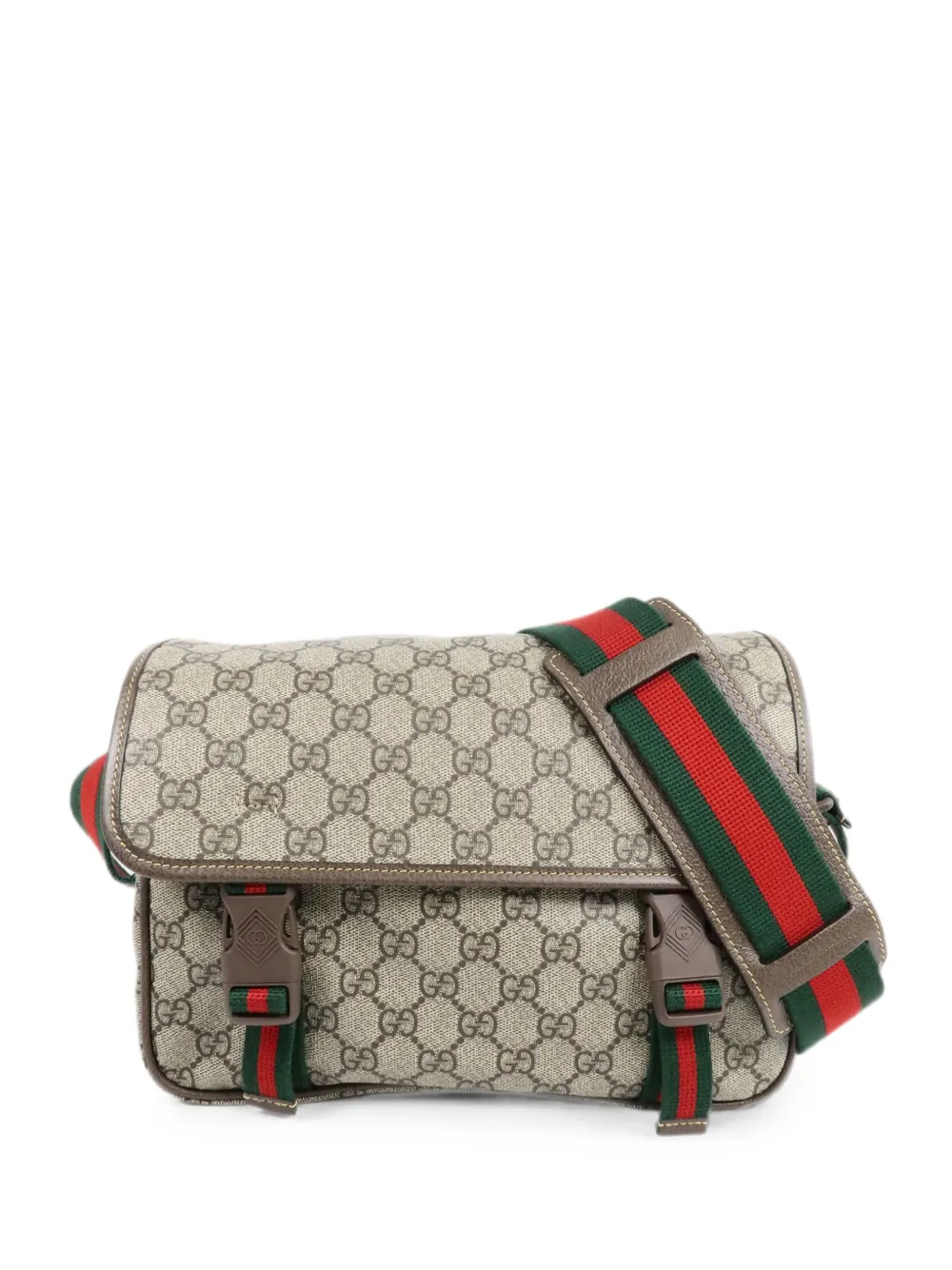 Gucci Pre-Owned 2017 GG Supreme mid messenger bag - Neutrals