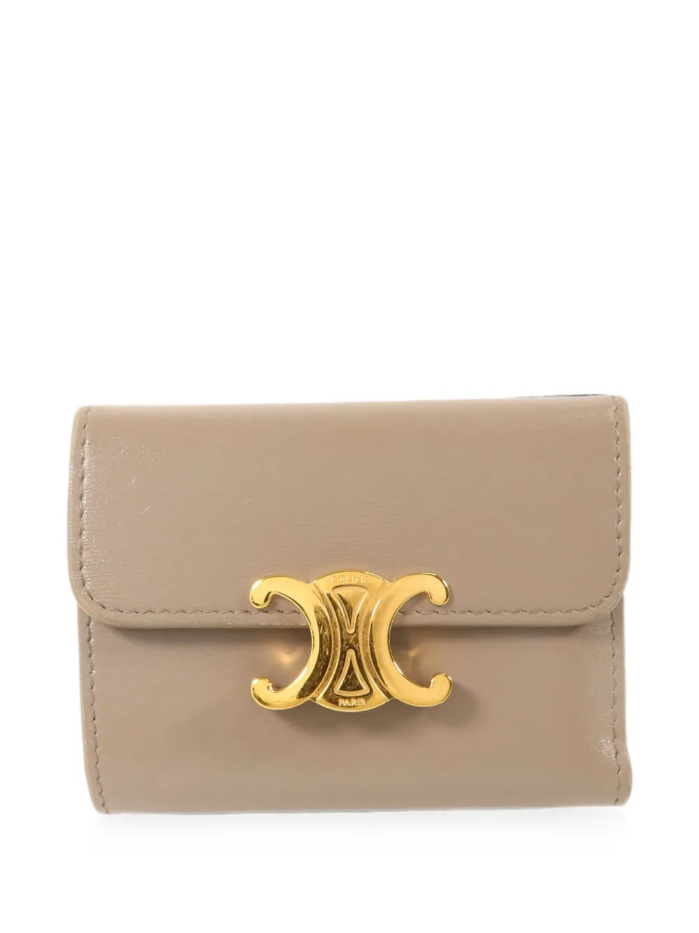 Celine Pre-Owned 2023 Triomphe compact wallet - Neutrals