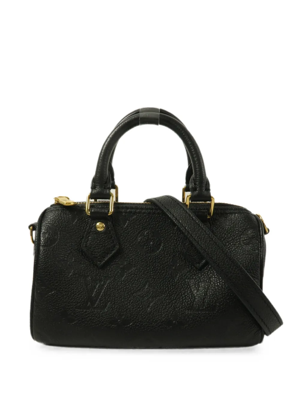 Louis Vuitton Pre-Owned 2022 small Empreinte Nano Speedy Monogram shoulder bag - Black