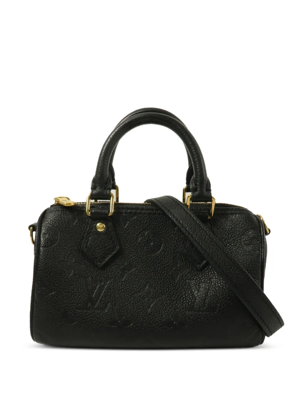 Louis Vuitton Pre-Owned 2022 small Empreinte Nano Speedy Monogram shoulder bag - Nero
