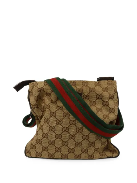 Gucci Pre-Owned 2000's GG canvas Web-stripe shoulder bag