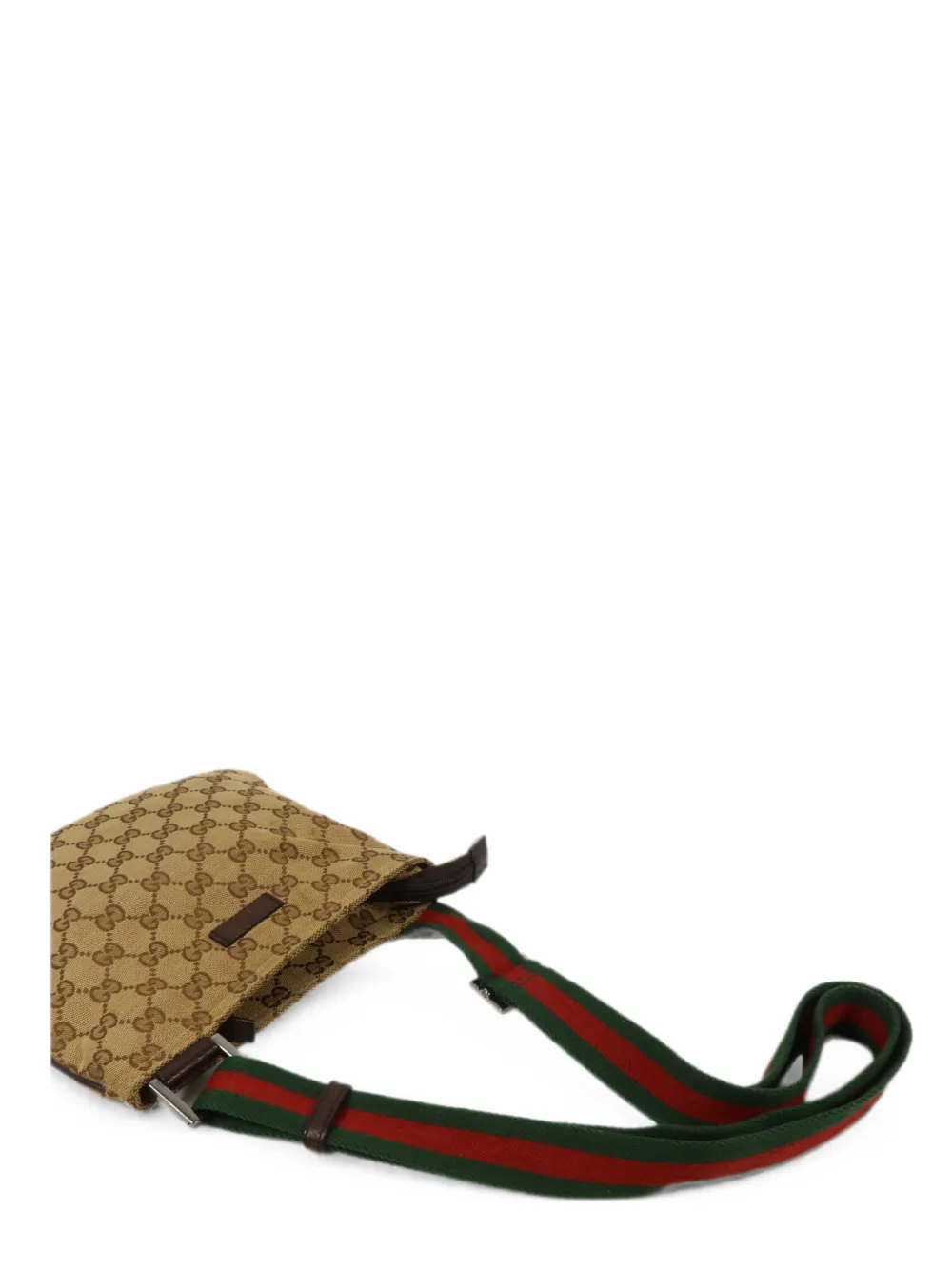 Gucci Pre-Owned 2000's GG canvas Web-stripe shoulder bag - Neutrals