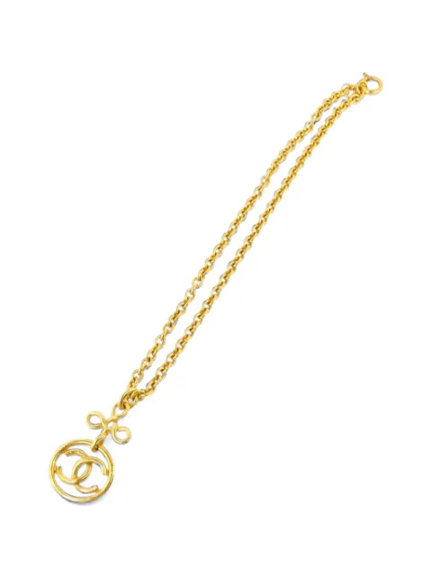 CHANEL Pre-Owned logo-pendant necklace