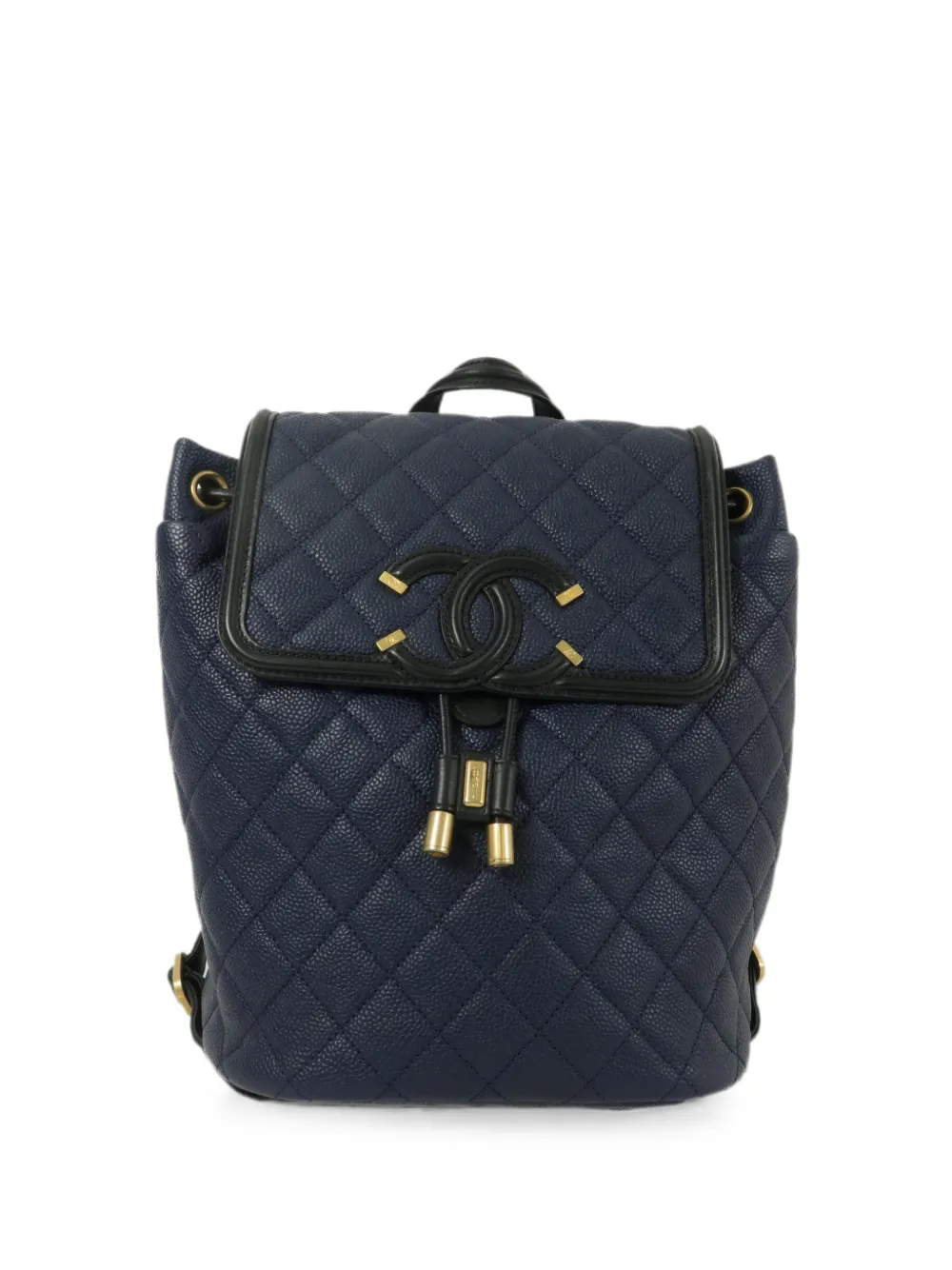 CHANEL Pre-Owned CC Filigree backpack - Blu