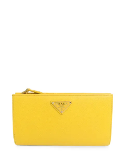 Prada Pre-Owned Triangle-logo leather wallet