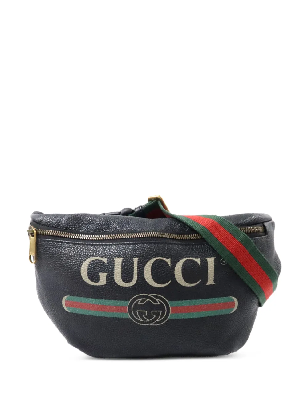 Gucci Pre-Owned GG Web-detail belt bag - Nero