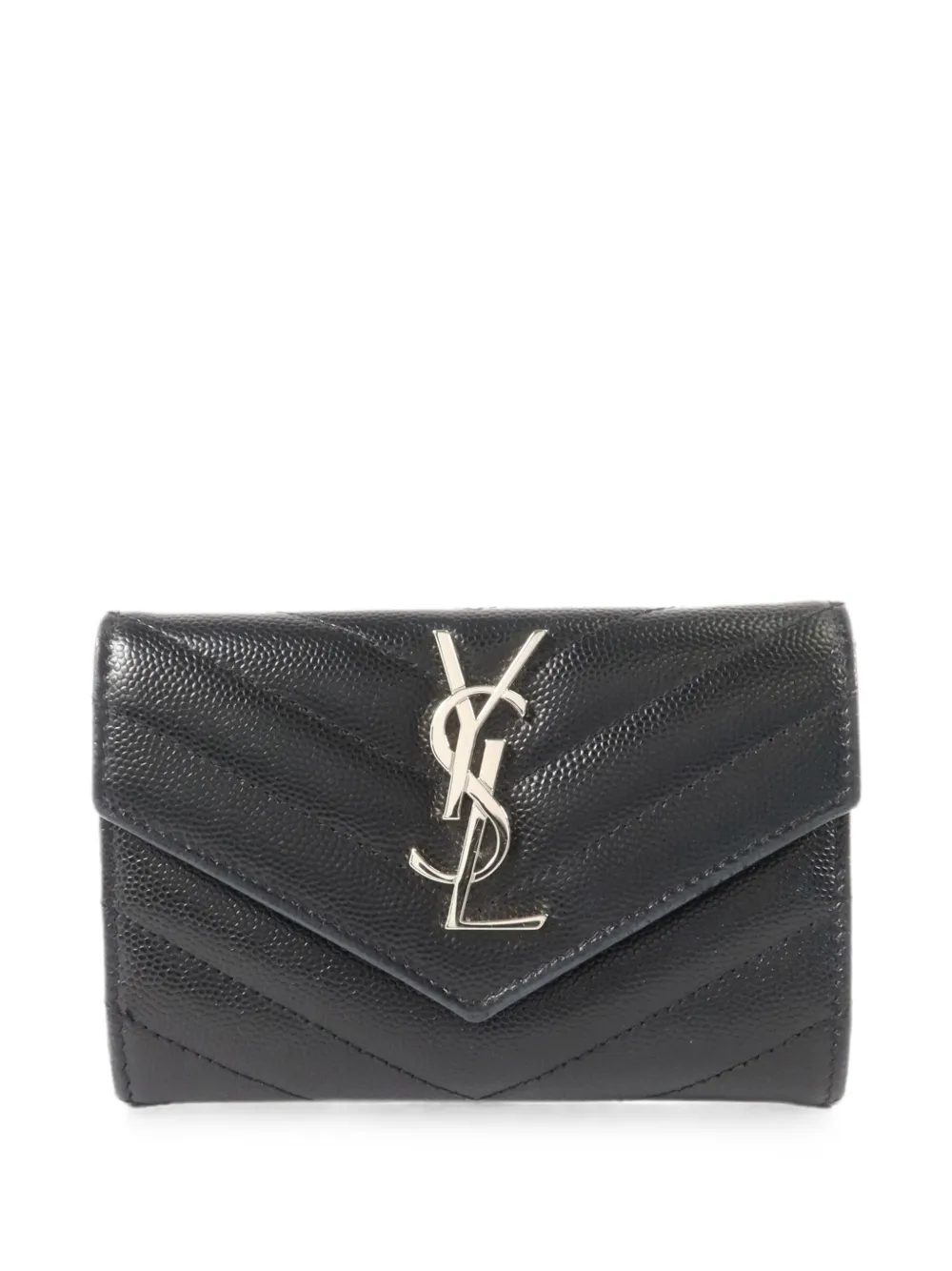 Saint Laurent Pre-Owned Cassandre leather wallet - Nero