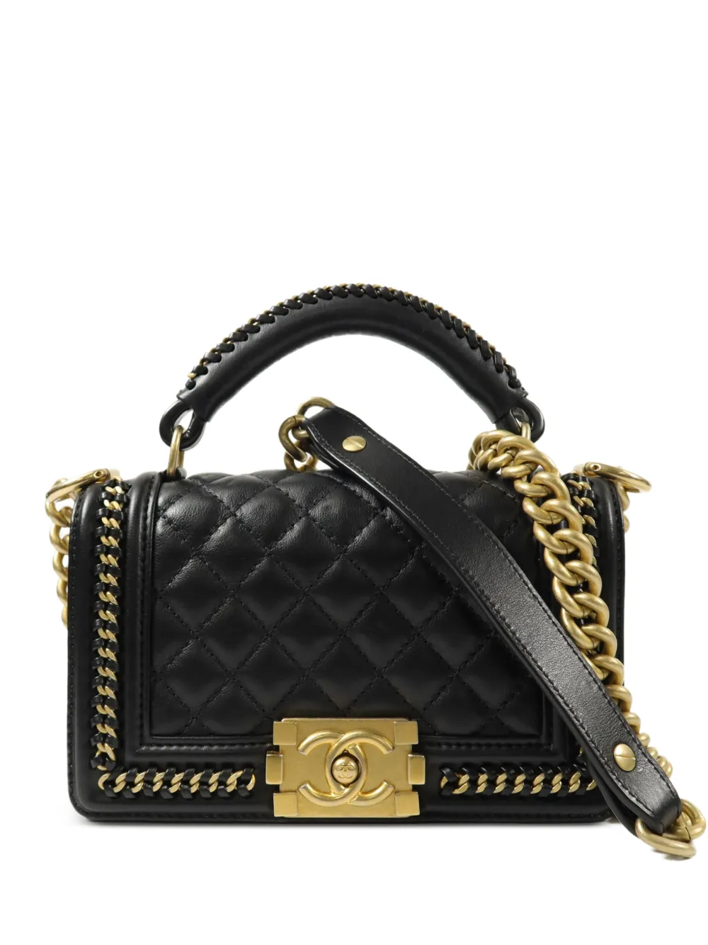 CHANEL Pre-Owned 20 Boy Chanel quilted two-way handbag - Nero
